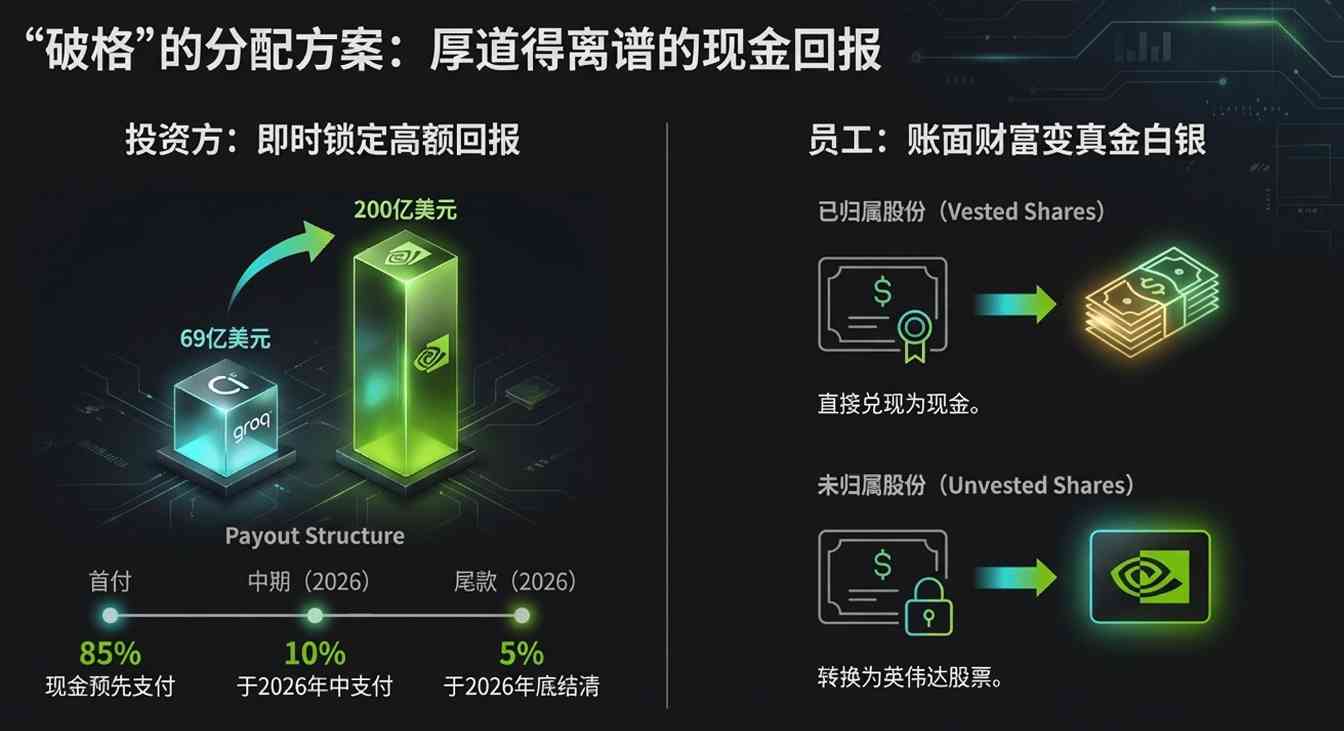 连新员工都被强制财富自由!英伟达买Groq细节曝光,现金直接甩脸上 连新员工都被强制财富自由!英伟达买Groq细节曝光,现金直接甩脸上