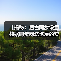 【揭秘：后台同步设置数据同步网络恢复的实战攻略】（图2）