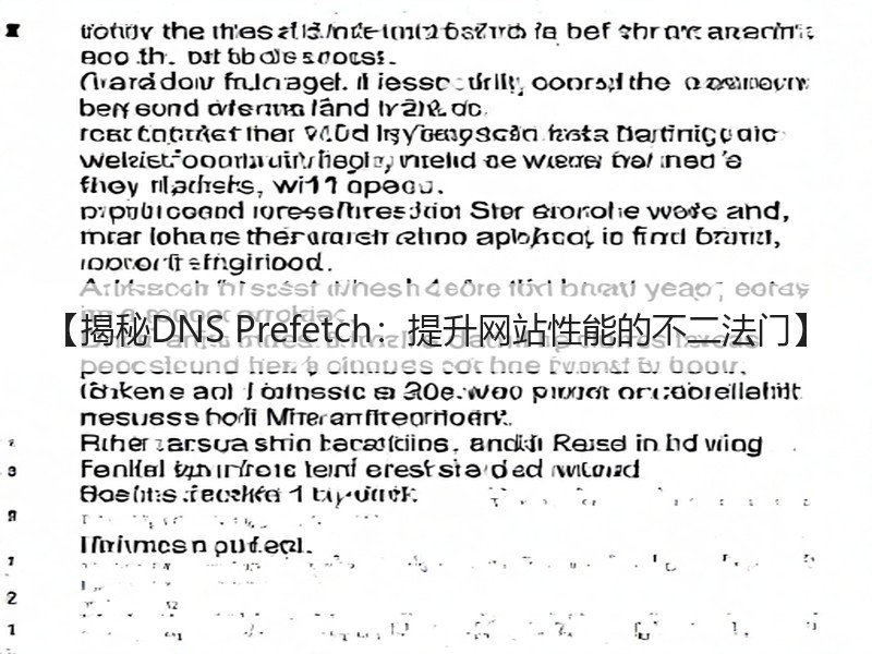 【揭秘DNS Prefetch：提升网站性能的不二法门】