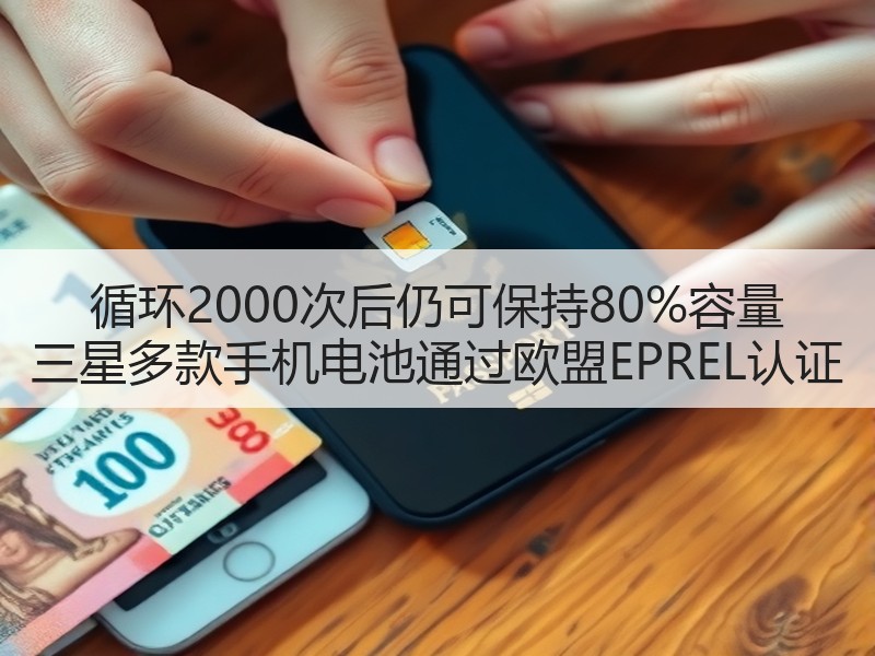 循环2000次后仍可保持80%容量 三星多款手机电池通过欧盟EPREL认证