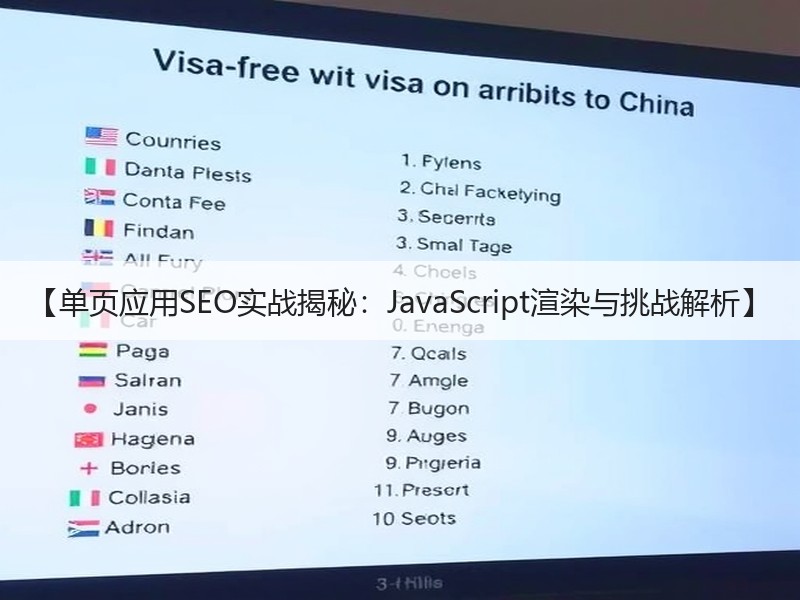 【单页应用SEO实战揭秘：JavaScript渲染与挑战解析】