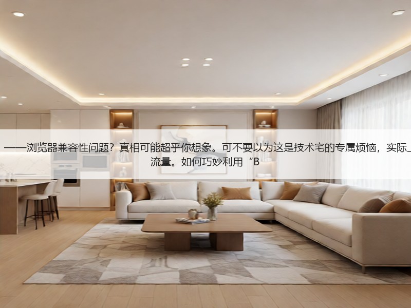 为什么现代网页还在频繁“踩雷”——浏览器兼容性问题？真相可能超乎你想象。可不要以为这是技术宅的专属烦恼，实际上，这直接关系到用户体验和网站流量。如何巧妙利用“B