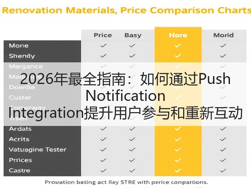 2026年最全指南：如何通过Push Notification Integration提升用户参与和重新互动